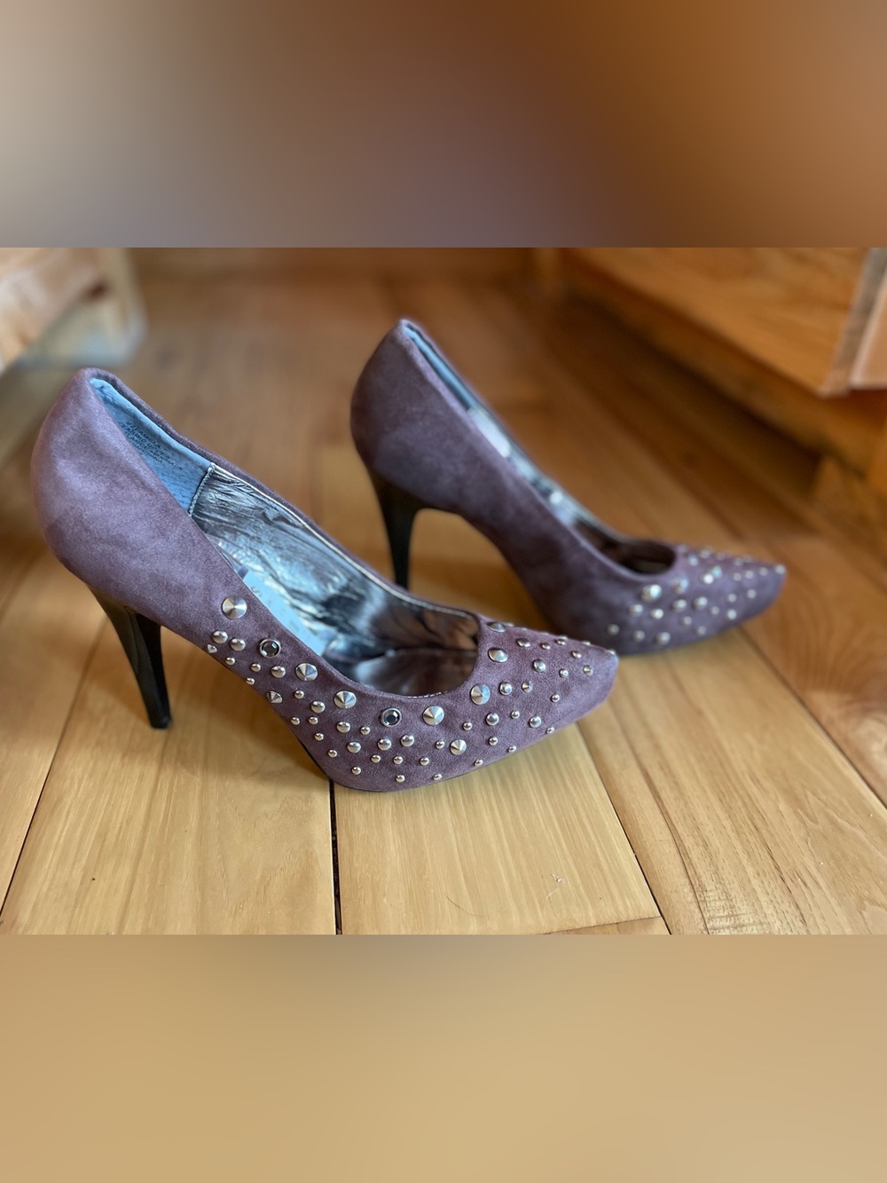 Kathy Van Zeeland  Studded Pointed-Toe Heels